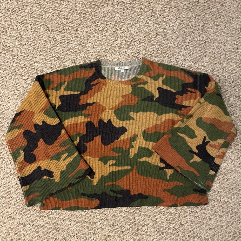 Madewell Women’s Wool Camo Sweater (Size small)